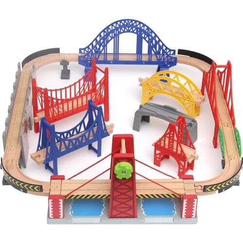 All Kinds Bridge Wooden Railway Track Wooden Train Track Accessories Fit for Thomas Tracks Educational Toys for Children Gifts