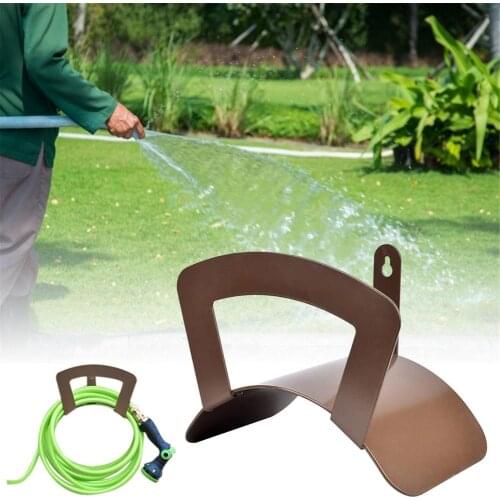 Heavy Metal Hose Holder Storage Rack Garden Hose Storage Shelf Wall Mount For Garden Home Organizer