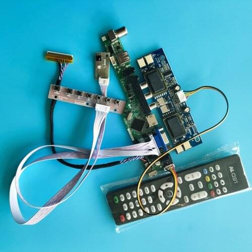 For M190EG02 V0 Digital Signal Interface USB Resolution kit LCD Controller Board 4 lamps 1280X1024 19" AV TV card 30pin
