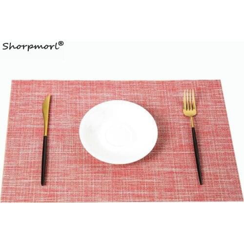 Home Decor Dining Table Placemats Stain Resistant Anti-slip Coffee Coaster Pad Washable Novelty Vinyl Food Mats 18x18 inch