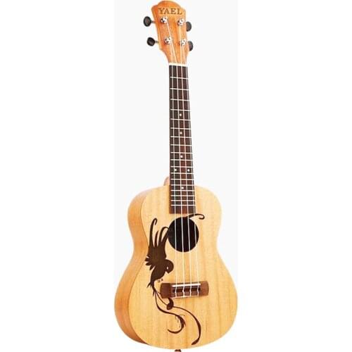 21 Inch 4 Strings Ukulele Sapele Wood Rosewood Fretboard Hawaiian Mini Guitar Music Instrument Gift Auspicious Bird UK2104