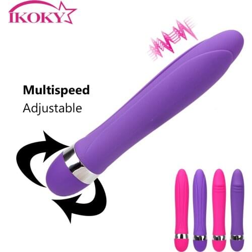 IKOKY Stimulator Massager Magic Wand Clitoris Stimulator Speed Adjustable G-spot Dildo Vibrator AV Stick Sex Toys for Women
