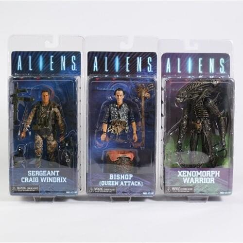 NECA Aliens Xenomorph Warrior Sergeant Craig Windrix Bishop 7" Action Figure Collection