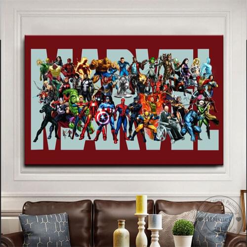 Anime Marvel Superheroes Comic Red Cover Poster Prints Wall Art Picture Canvas Painting For Living Room Home Decor Birthday Gift