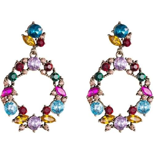 New Boucle Doreille Femme Summer Fashion Earrings Glass Earrings Retro Party Earrings Female Boho Earrings Fashion Earrings