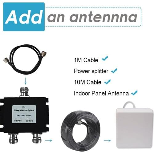 External Antenna Set Contians 2 Way Power Splitter Work For Upgrade 2G 3G 4G GSM Signal Repeater kit Wide Coverage 700~2700mhz