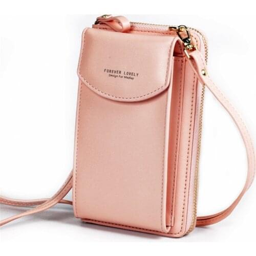 2020 Newly Ladies Wallets With Single Chain Women Small Case Bag Pouch Purse PU Leather Long Wallet Carteras Para Mujer