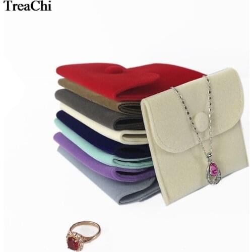 Cute Velvet Jewelry Storage Pouch Colorful Bracelet Ring Hand Bag Mini Bead Necklace Jewelry Organizer Gift Bag 10*10cm /8*8cm