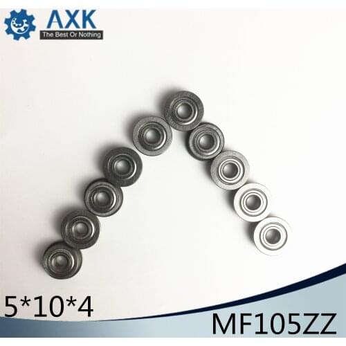 MF105ZZ Flange Bearing 5x10x4 mm ABEC-1 ( 10 PCS ) Miniature Flanged MF105 Z ZZ Ball Bearings