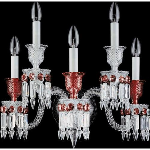 NEW Style French Candle K9 Beautiful and wonderful crystal wall Lamp Bedside Wall Aisle Ktv LED lamp 1/2/3/5/7 head indoor light