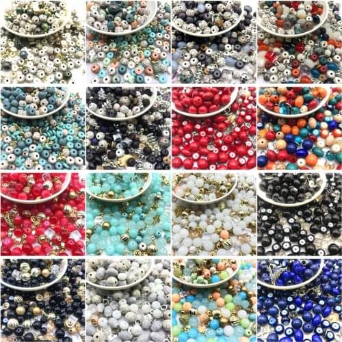 Wholesale 20g Acrylic Beads/Glass Beads mixing Beads Style for DIY Handmade Bracelet Jewelry Making Accessories