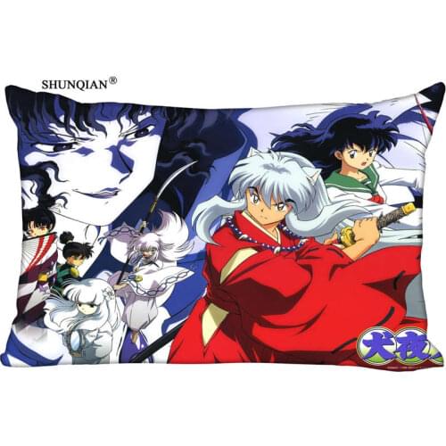 Inuyasha Pillow Case (Two sides) New arrival Custom Zippered Rectangle soft Pillow cover Home Textile