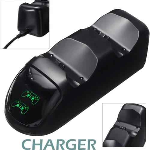 POHIKS 1pc High Quality Dual USB Fast Charging Dock Station Portable Wireless Handle Gamepad Charger For PS4/Slim/Pro