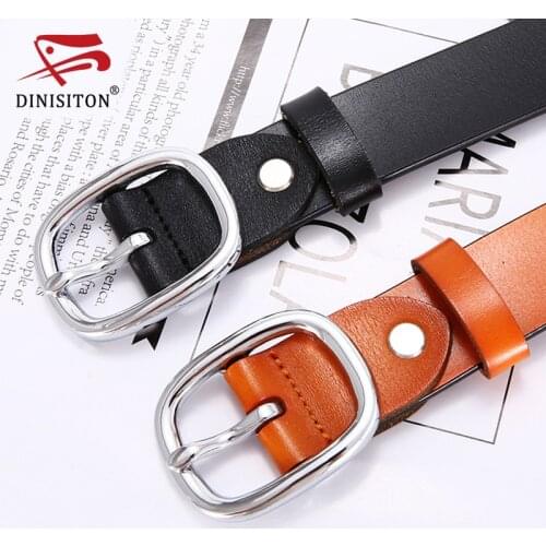 DINISITON Genuine Leather Fashion Designer Belt Real Cowskin Women Brands Belts Hot Women Candy Color Strap Female For jeans