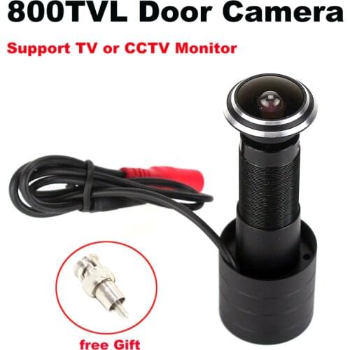 SMTKEY TV Monitor Camera Fish eye 800TVL CVBS BNC or AV Camera for door view CCTV Security Camera