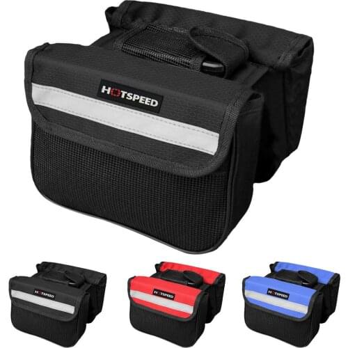 Bike Saddle Bag Frame Front Top Tube Cycling Phone Pouch Durable Light Shelf Pack Cycling Storage Bag Cycling Accessories