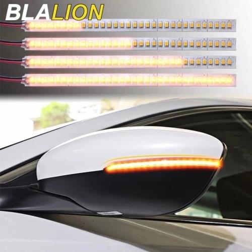 Car LED Side Wing Rearview Mirror Indicator Lamp Flexible Streamer Strip Flowing LED Car Warning Strip Light Dynamic Turn signal