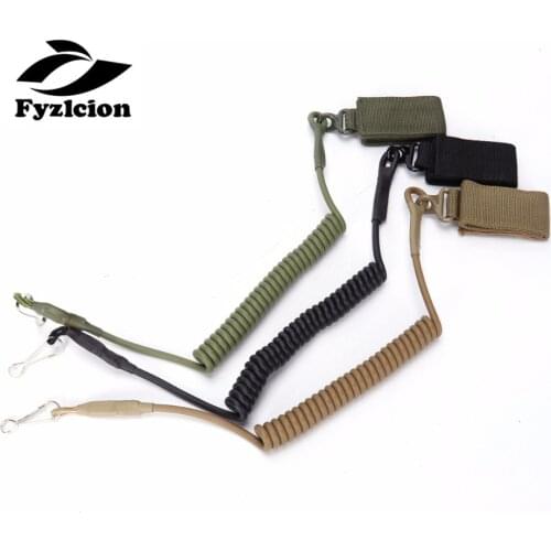 Tactical Adjustable Combat Sling Telescopic Pistol Secur Secure Lanyard