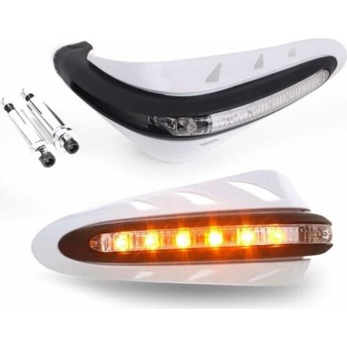 Universal 7/8" 22mm LED Handle Bar Brush Guards Protector Motorcycle Handlebar Protector Handguard With Led Turn Signal Light
