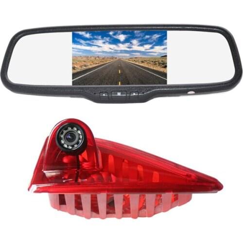 Vardsafe | Brake Light Reverse Camera + Clip-on Rear View Mirror Monitor for Renault Master / Opel Vauxhall Movano (2010-2019)