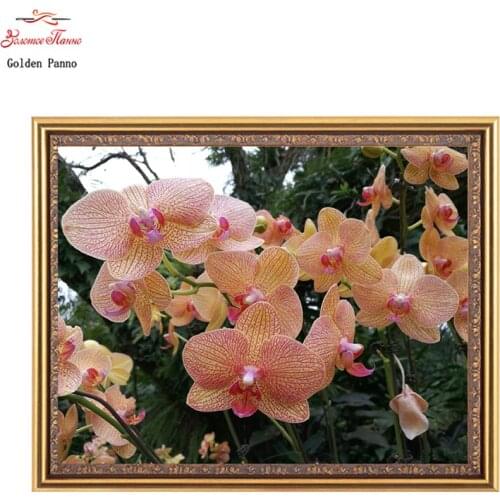 Needlework,DIY DMC 14CT 11CT printed Cross stitch,Embroidery kits flower white canvas Counted Cross-Stitching