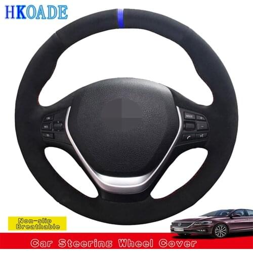 DIY Black Soft Suede Leather Car Steering Wheel Cover For BMW F20 2012-2018 F45 2014-2018 F30 F31 F34 2013-2017 F32 F33 F36