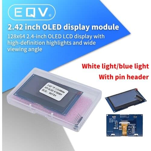 White blue 2.42" 2.42 inch LCD Screen 12864 OLED Display Module IIC I2C SPI Serial for C51 STM32 SSD1309
