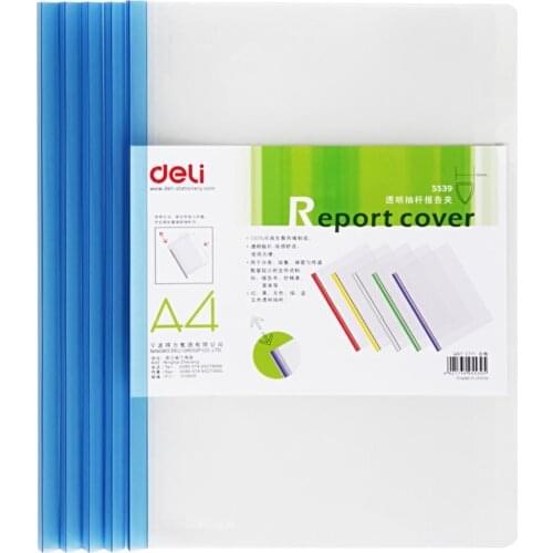 1pcs A4 sucker rod folder 5539 folder plastic tie rod clip color sucker rod office supplies