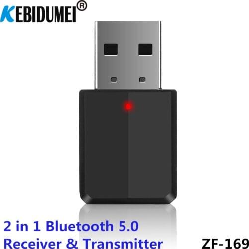 2 in 1 Bluetooth 5.0 Audio Receiver and Transmitter Wireless music Adapter USB power 3.5mm Jack for Bluetooth mouse TV Car Radio