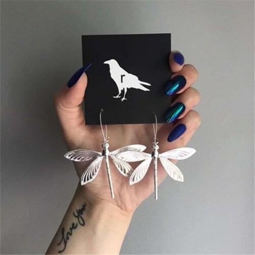 2021 Dragonfly Drop Earrings For Women Female Fashion Party Wedding Jewelry Girl Statement Dangle Earring Accessories Bijoux