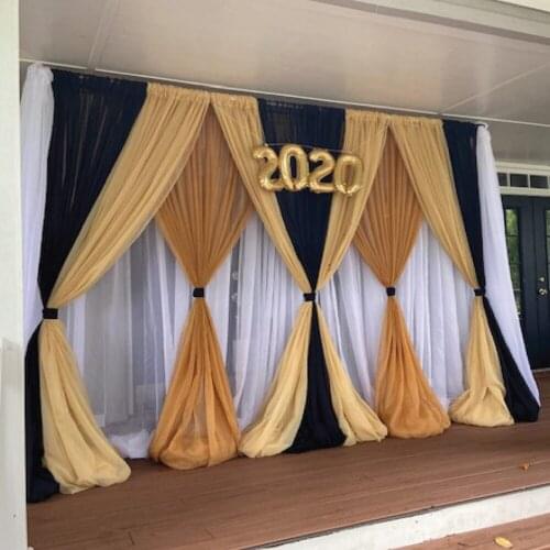 2022 Fashion Black with Coffee Wedding Backdrop 10ftx20ft stage decoration banquet party stage curtain Event Decor
