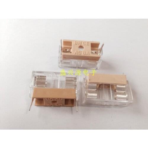 30pcs/5*20 transparent 5X20 fuse carrier with transparent cover