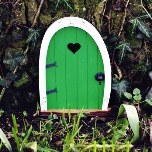 3D Wooden Fairy Garden Door Hand Made DIY Door Decoration Miniature Fairy Garden Signs Doll House Door Craft House Door 2021