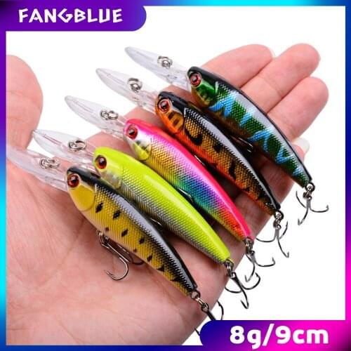 5Pcs Minnow Fishing Lures 9cm 8g Lifelike Wobblers Fishing Lure Set Tool Sharp Hooks Carp Fishing Accessories For Trout and Bass