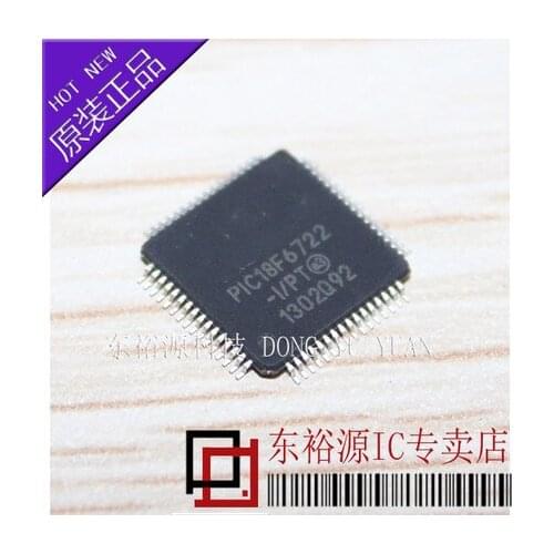 5PCS PIC18F6722-I/PT QFP-64 PIC18F6722-I QFP64 PIC18F6722 18F6722 New and original