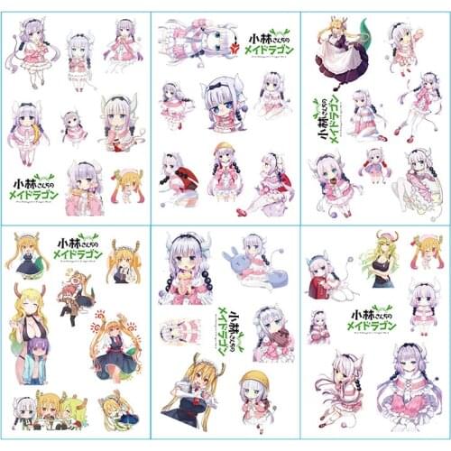 60 pcs/lot Anime Kobayashi-san Chi no Maid Dragon transparent deco sticker set tags sticky note toy gift