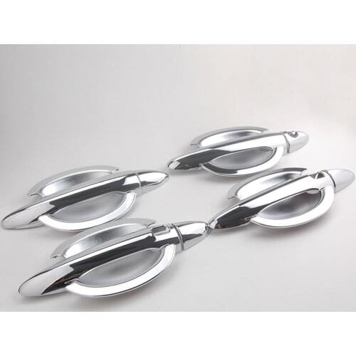 8Pcs Chrome Door Handle Covers + 4Pcs Door Bowl Covers Tirm Car-styling Sticker Fit For KIA K3 Forte Cerato