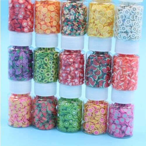83XC 1200pcs DIY Slime Soft Fruit Slices Fingernail Supplies Super Light Clay