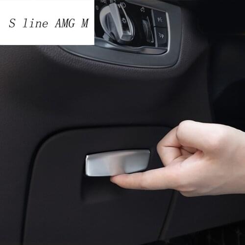 Car Styling Copilot Glove box handle decoration cover Sticker trim For BMW 5 series 528li 530li g38 Interior Auto accessories