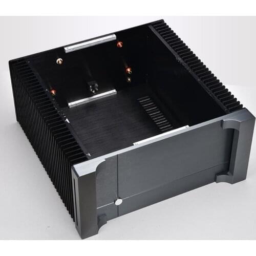 Big Size W430 Class A Heat Sink Power Amplifier Supply Chassis Pure Rear Stage Aluminum Case Balanced Full DIY Cabinet DAC Shell
