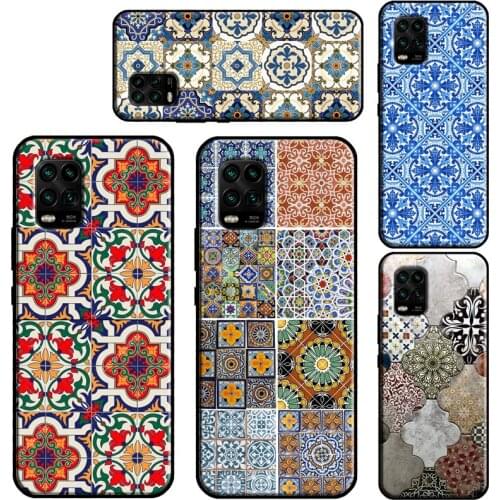 Moroccan Tiles Pattern Case For POCO X3 Pro M3 F2 F3 Back Cover For Xiaomi Mi 11 Ultra Note 10 Lite Mi 9T 10T Pro