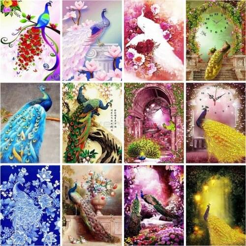 EverShine DIY 5D Diamond Painting Full Square Peacock Cross Stitch Diamond Embroidery Sale Art Bead Picture Kits Home Decor