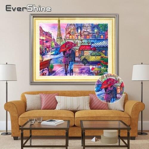 EverShine Diamond Painting 5D Special Shape Couple Picture Of Rhinestones Diamond Embroidery Street Cross Stitch Diamond Mosaic