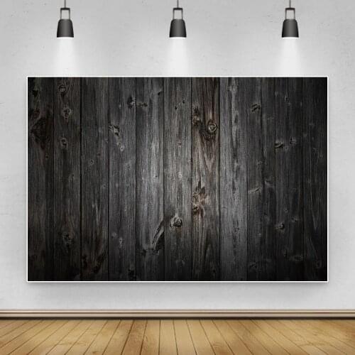 Laeacco Dark Black Wood Board Photo Backdrop Texture Baby Shower Food Cake Pet Photocall Photography Background For Photo Studio