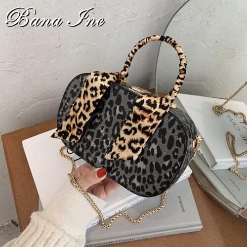 Tot-handle Bag Leather Small Clutch Bags For Women 2021 Luxury Deisign Handbag Female Crossbody Bag Leopards Pattern Hand Purse