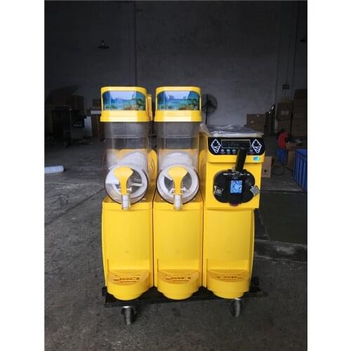 Commercial 2 tanks slush ice machine with soft ice cream machine