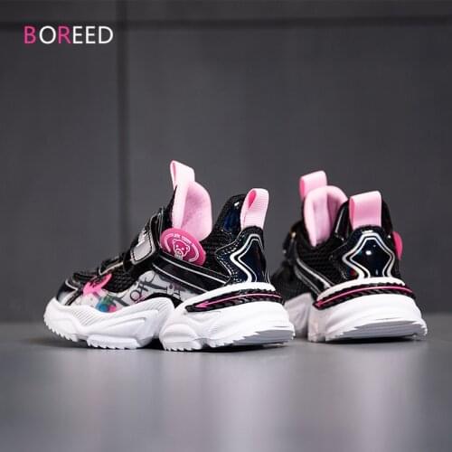 2021 Summer Sneakers Girls Shoes Breathable Mesh Kids Sports Shoes For Gilr Fashion Casual Children Shoes Chaussure Enfant