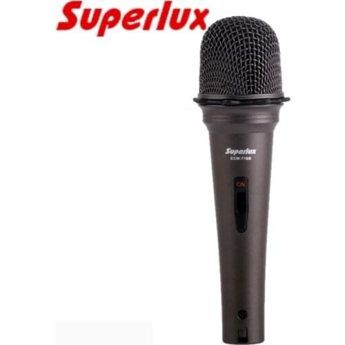 Superlux ECM718B condenser microphone live broadcasting microphone for Household karaoke and recording studio with 3m cable