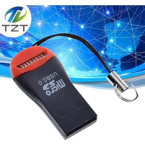 Mini USB 2.0 Memory Card Reader USB Micro SD SDHC TF Flash Memory Card Reader Mini Adapter For Laptop black 1PC