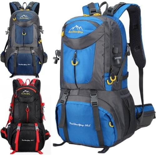 40/50/60L Waterproof Camping Backpack Men Large Hiking Sports Bags Unisex Mountain Climbing Backpacks Outdoor Travel Bag For Men